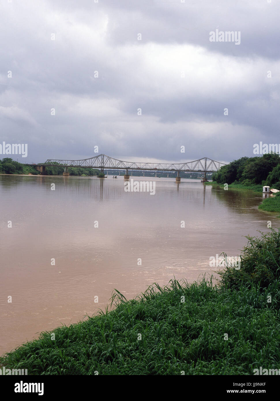 Ponte Metallico; Rio Parnaíba; Teresina; Piauí; Brasile. Foto Stock