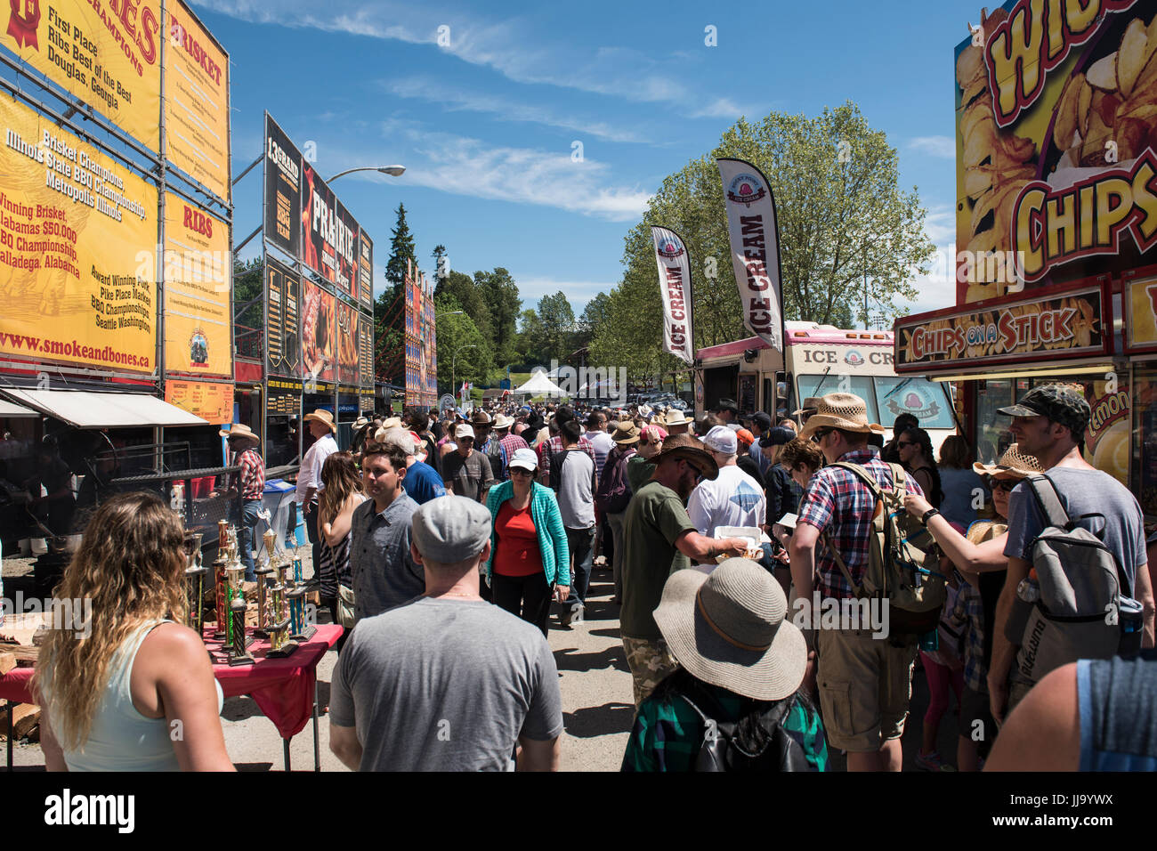 A metà strada a un carnevale, Cloverdale BC. Foto Stock
