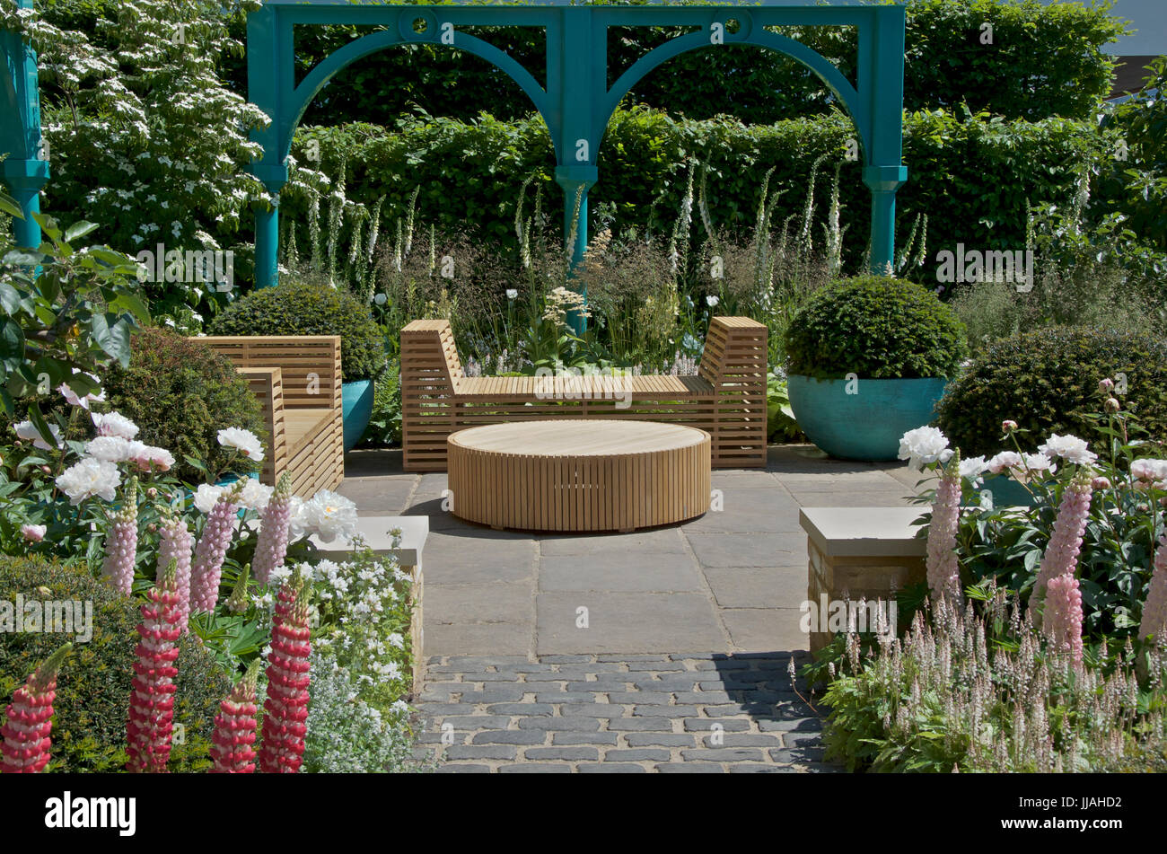 500 anni di Covent Garden visualizza giardino alla RHS Chelsea Flower Show 2017 progettato da Lee Bestall Foto Stock