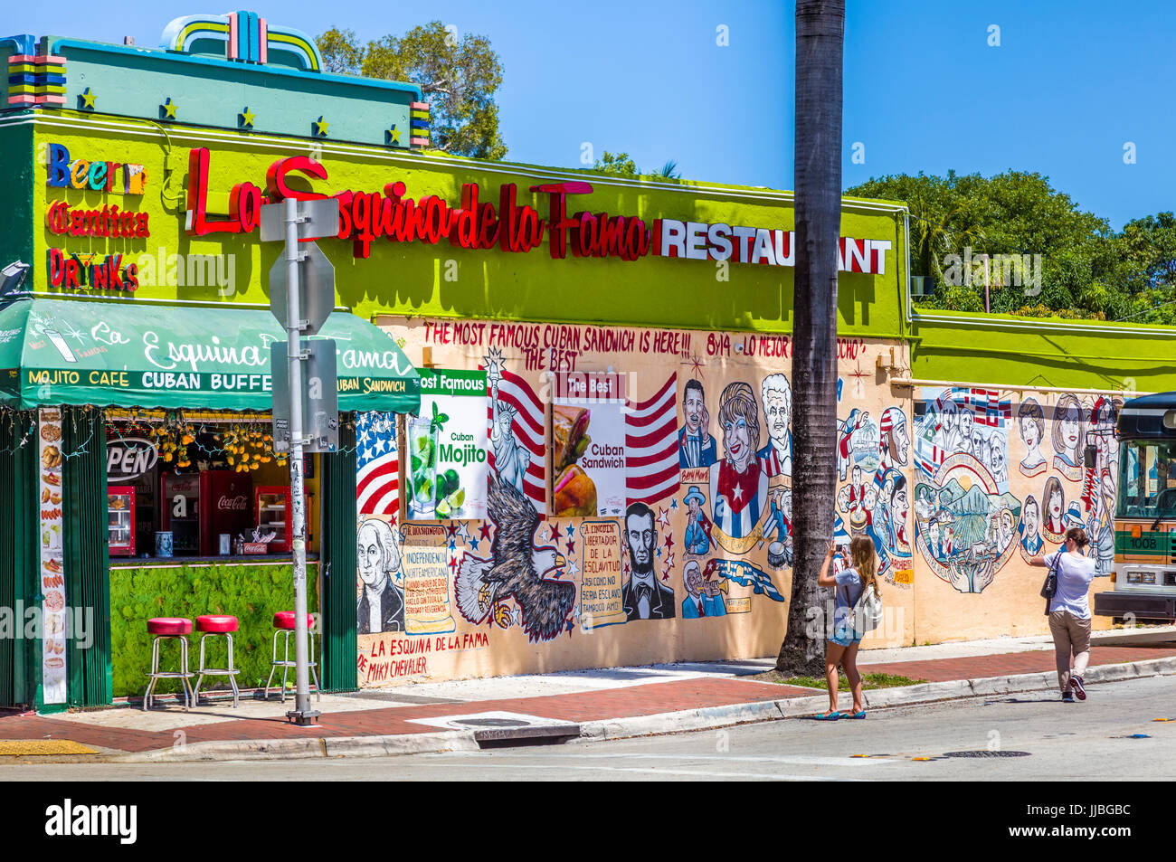 Quartiere cubano di Little Havana in Miami Florida Foto Stock