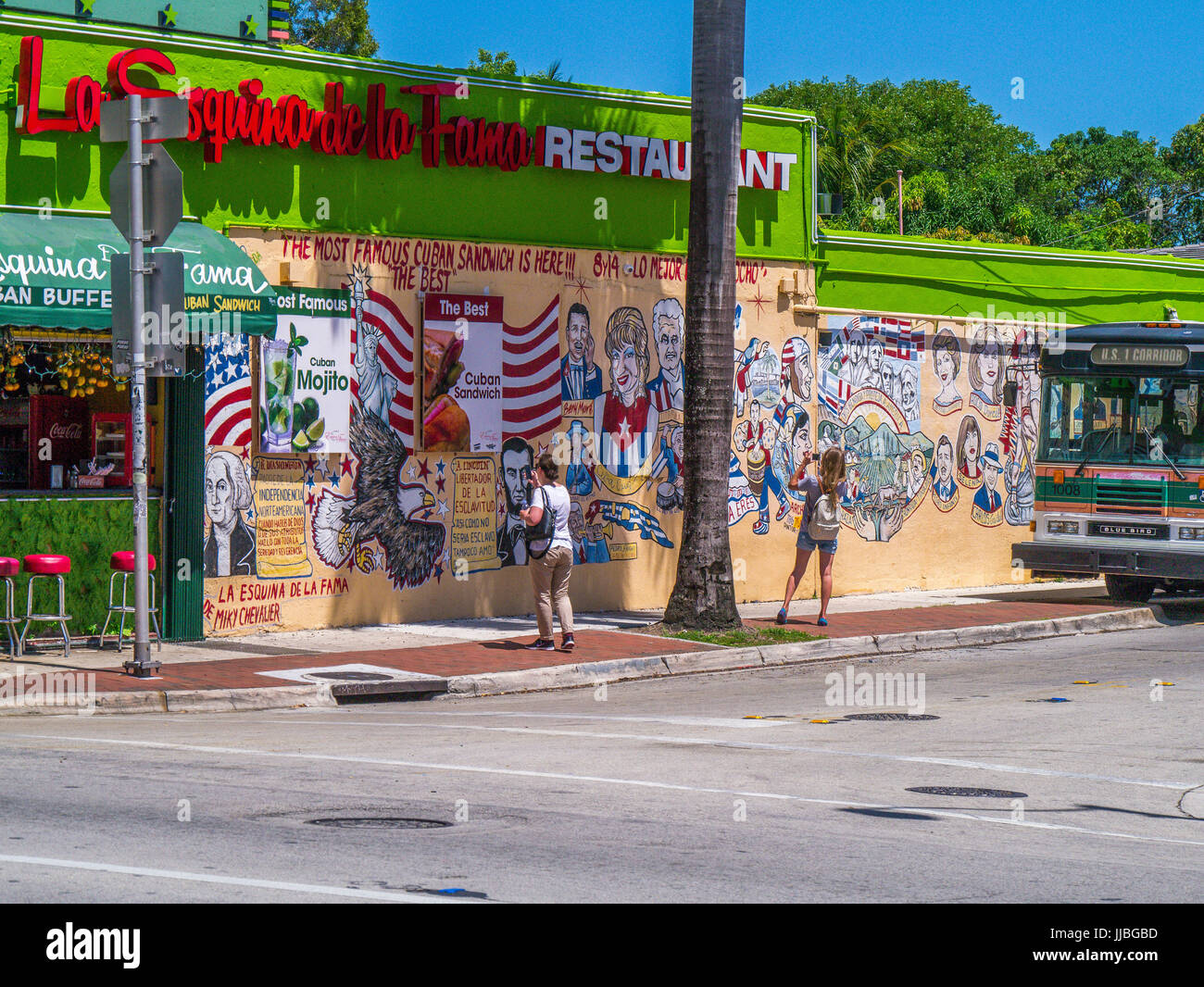 Quartiere cubano di Little Havana in Miami Florida Foto Stock