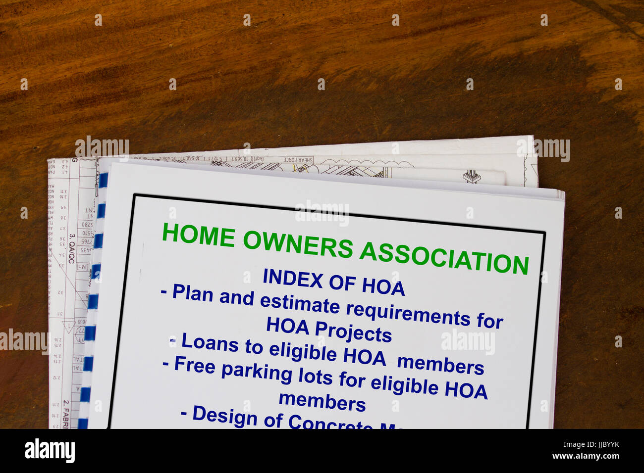Home Associazione dei proprietari - Nozione di regolamento e quote. Foto Stock