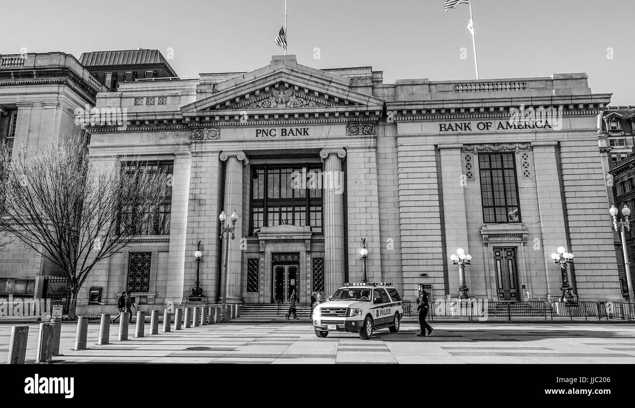 PNC Bank - La Banca d'America di Washington - Washington - Distretto di Columbia - Aprile 9, 2017 Foto Stock