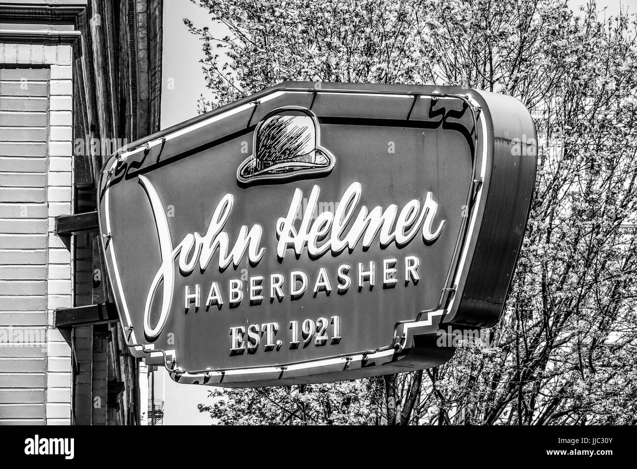 John Helmer merceria in Portland - Portland - OREGON - 15 aprile 2017 Foto Stock