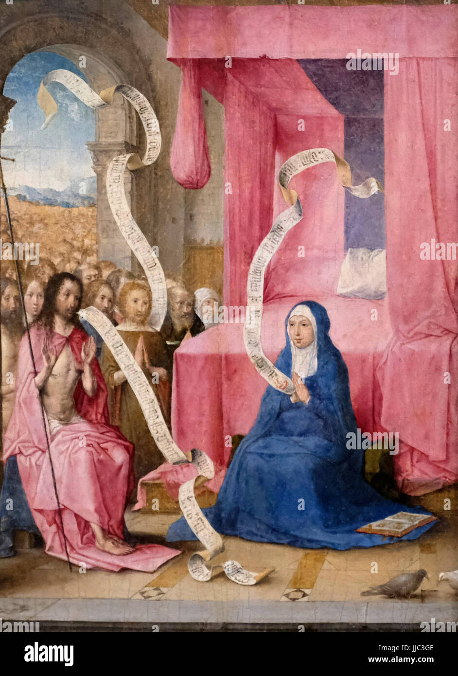 Cristo che appare alla Vergine, circa 1500 - Juan de Flandes Foto Stock