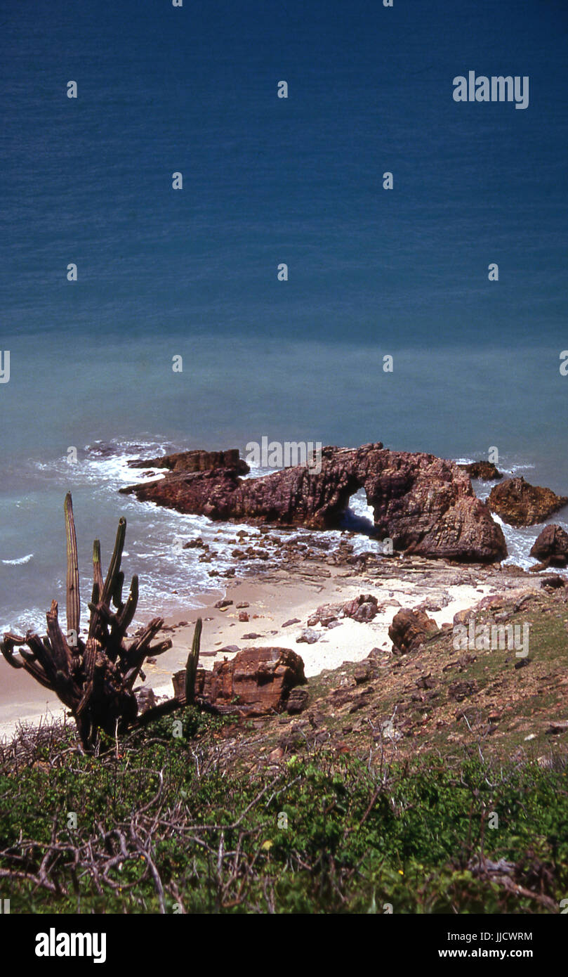 Pedra Furada, Jericoacoara, Ceará, Brasile Foto Stock