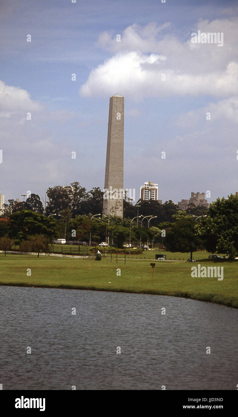 Obelisco; Ibirapuera Park; Sao Paulo, Brasile. Foto Stock