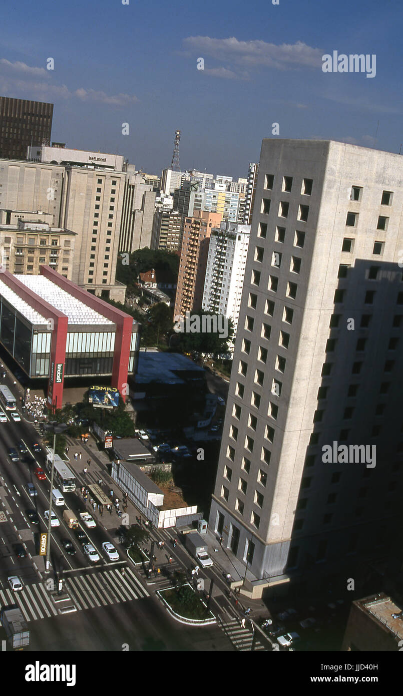 Masp; Paulista Avenue; Sao Paulo, Brasile 1996 Foto Stock