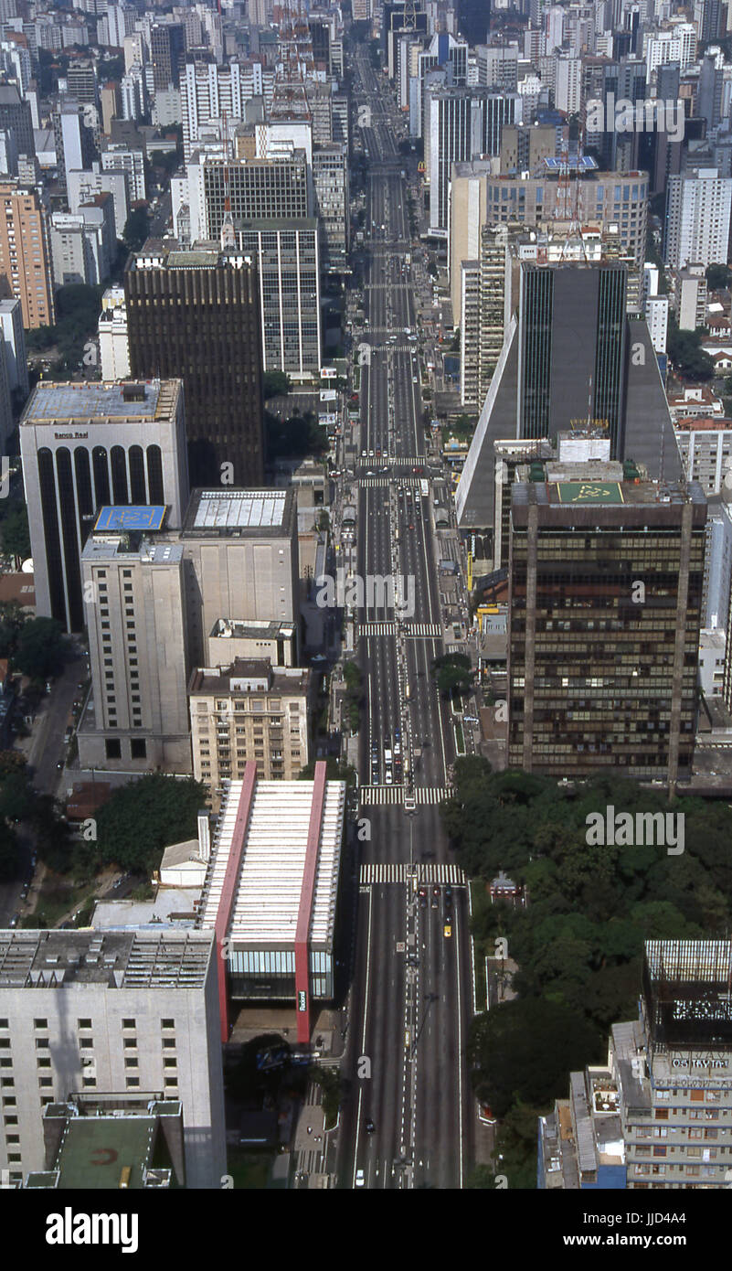 Masp; Paulista Avenue; Sao Paulo, Brasile 1996 Foto Stock