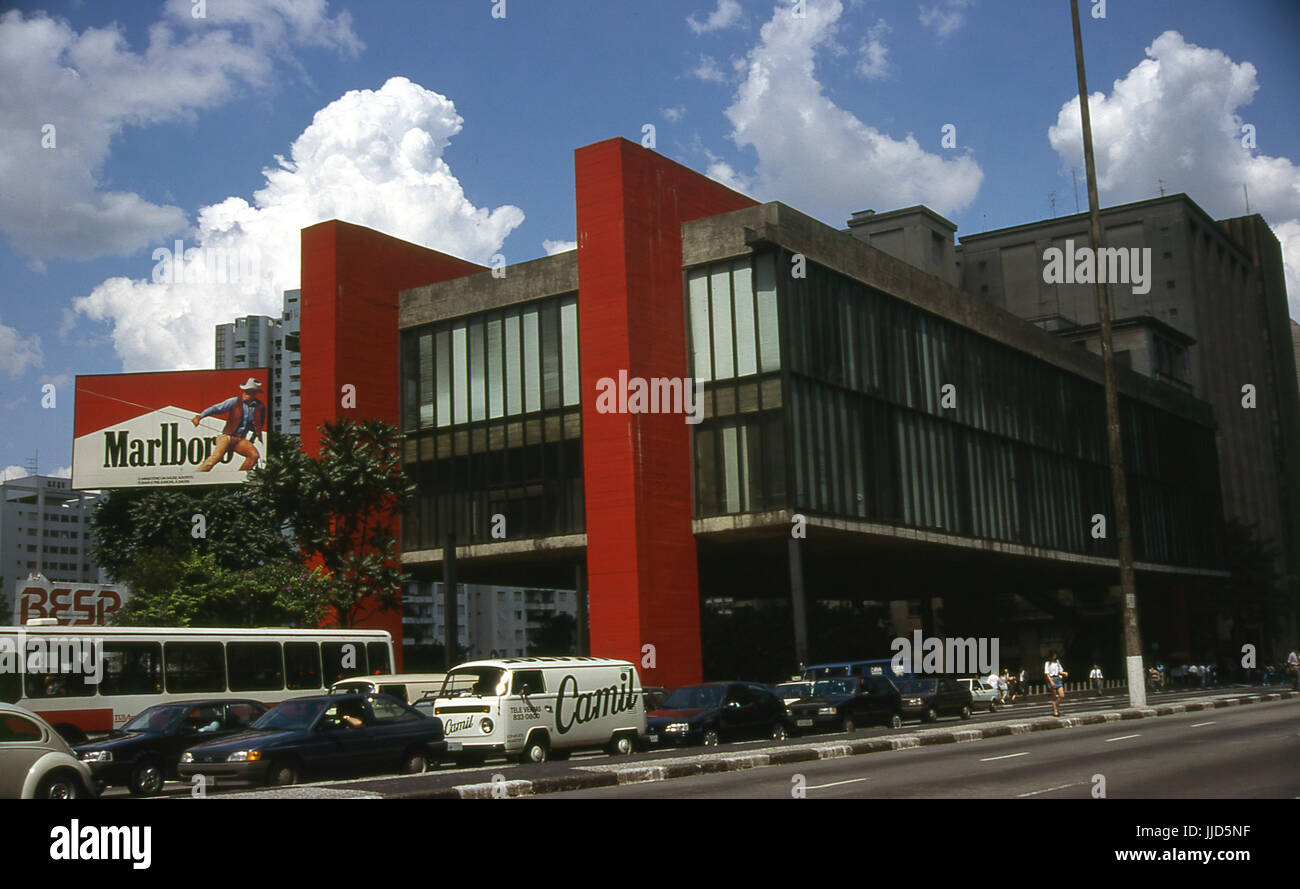 Masp; Avenida Paulista; São Paulo, Brasile 1995 Foto Stock