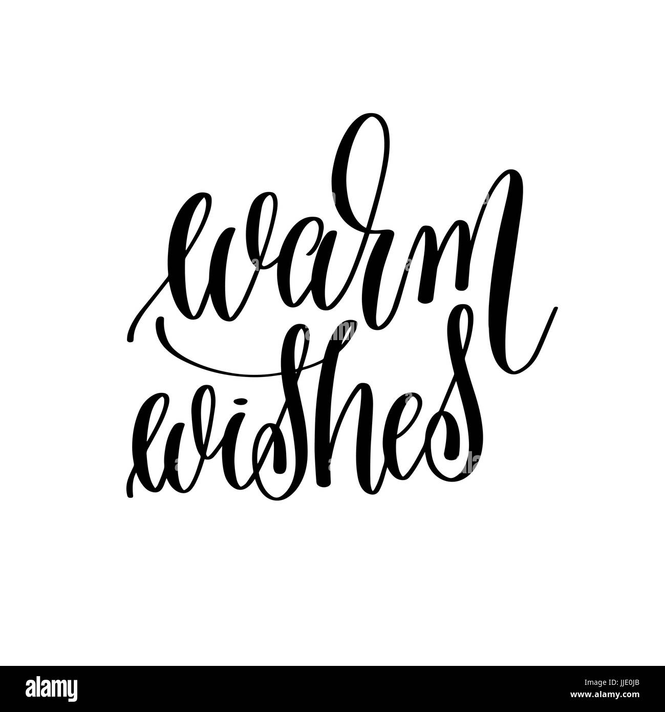 Un caloroso augurio elegante e moderno spazzola scritte a mano Illustrazione Vettoriale