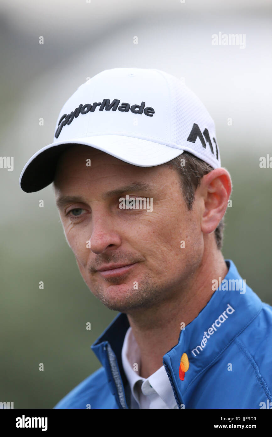 Justin Rose in Inghilterra durante il quarto giorno di pratica dell'Open Championship 2017 al Royal Birkdale Golf Club, Southport. PREMERE ASSOCIAZIONE foto. Data immagine: Mercoledì 19 luglio 2017. Vedi PA storia GOLF Open. Il credito fotografico dovrebbe essere: Richard Sellers/PA Wire. Foto Stock