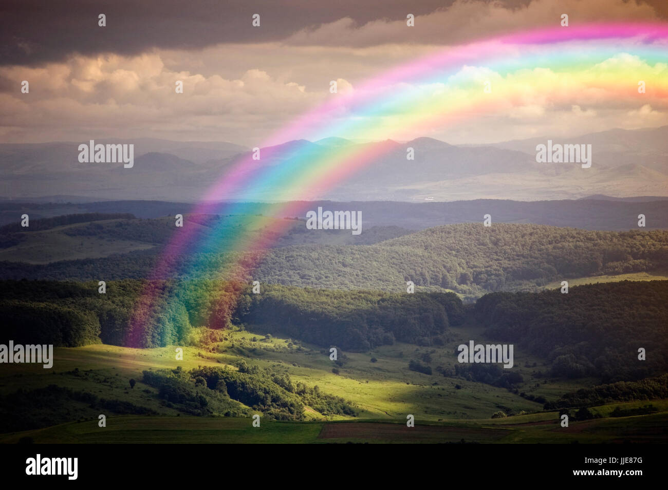 Paesaggio arcobaleno Foto Stock