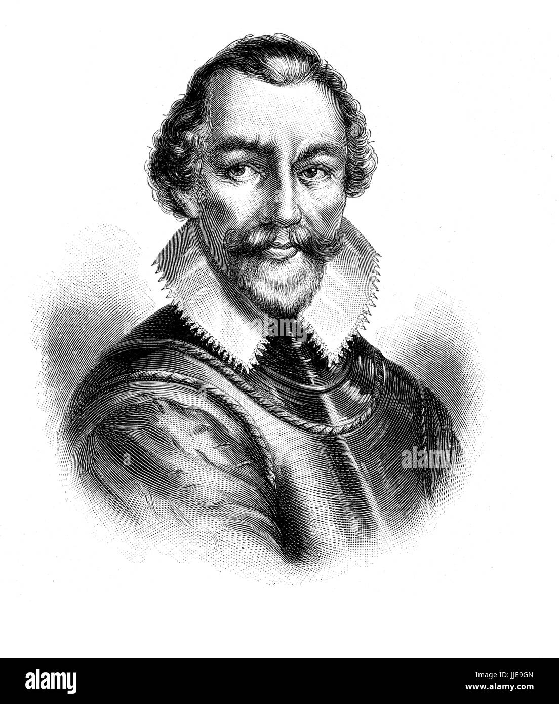 Ritratto di Sir Martin Frobisher, inglese seaman, pirata e explorer, diede il suo nome alla Frobisher bay nel nord del Canada nel XVI secolo Foto Stock