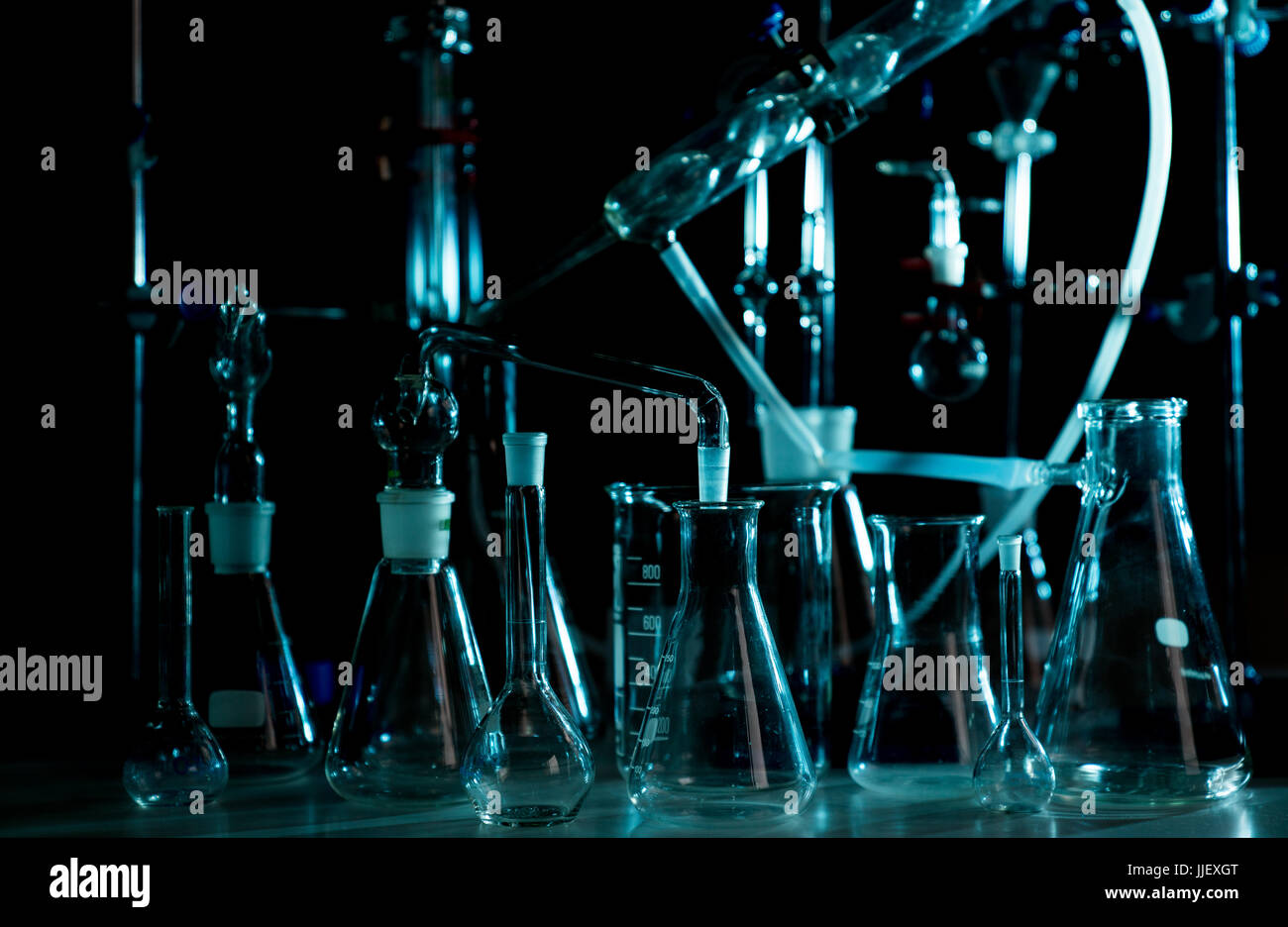 La scienza di laboratorio test di laboratorio di sperimentazione scientifica; Foto Stock