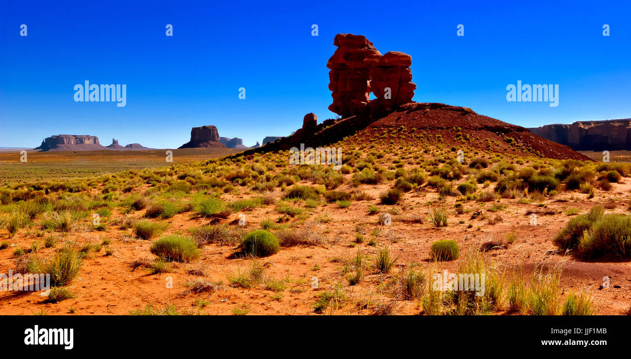 Guerriera indiana, Mistero Valley, Monument Valley, Arizona, America, STATI UNITI D'AMERICA Foto Stock