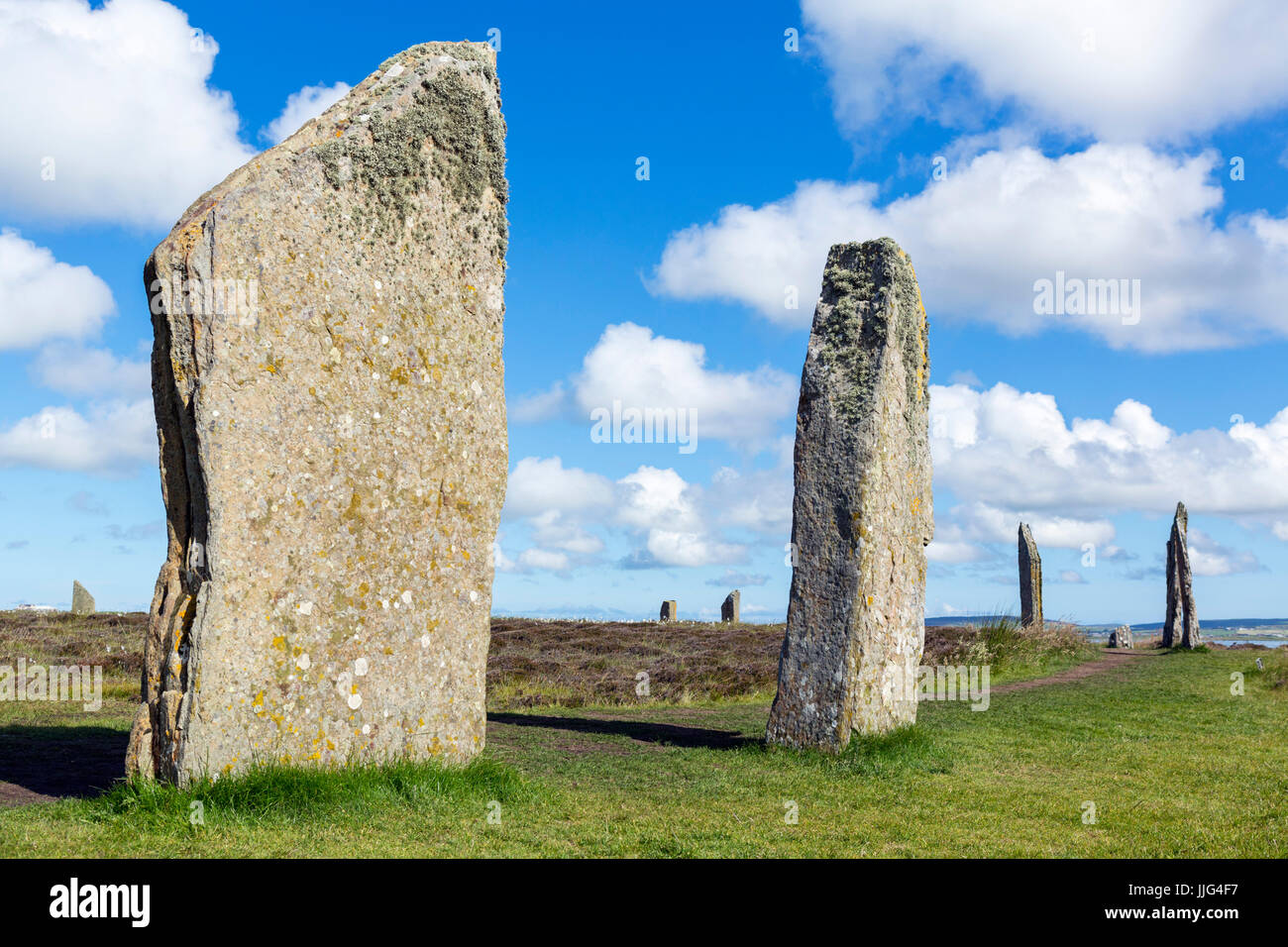 Anello di Brodgar, Orkney. Il neolitico stone circle, risalenti al periodo intorno al 2000 a 2500 BC, Continentale, Orkney, Orkney Islands, Scotland, Regno Unito Foto Stock