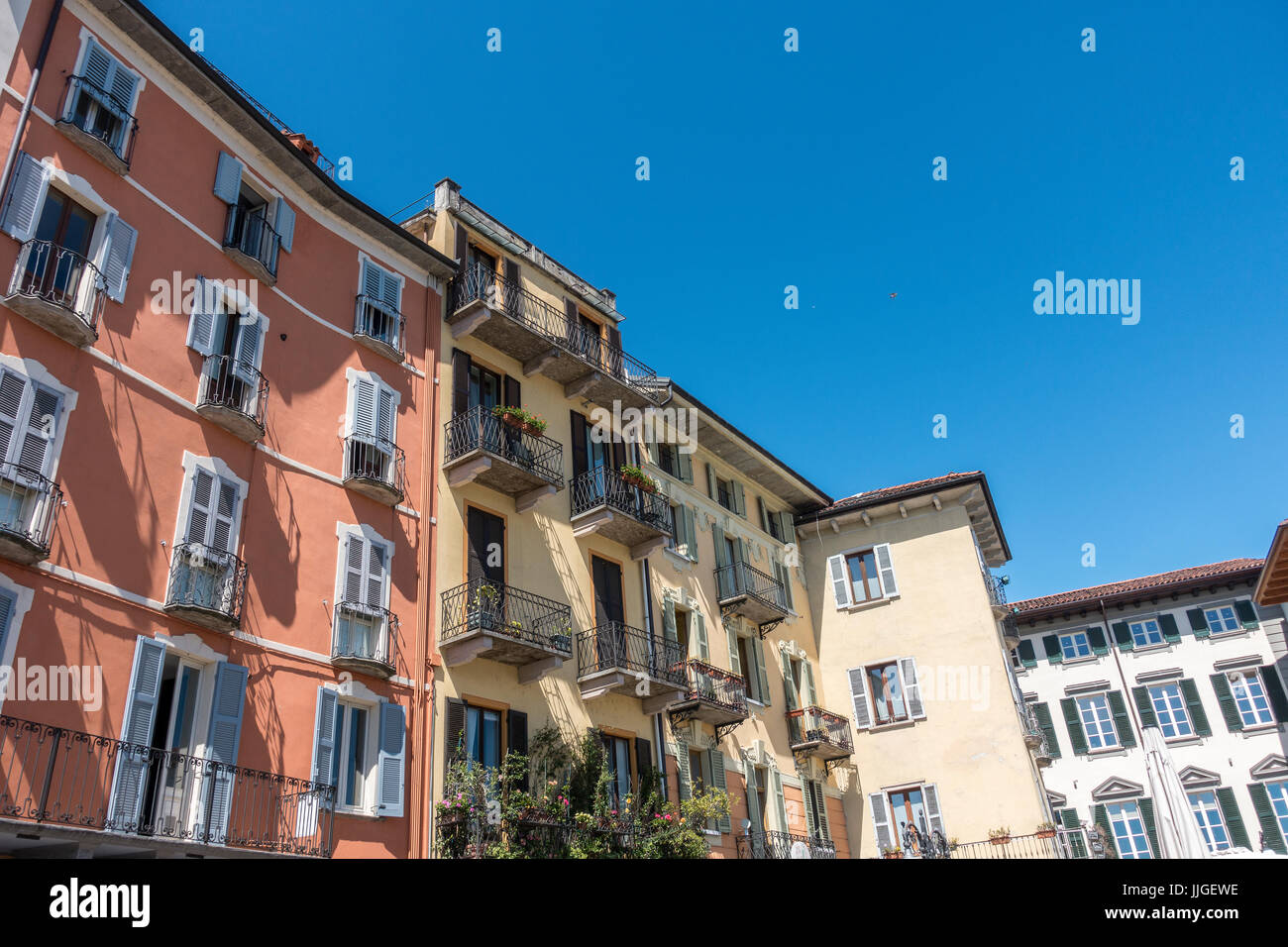 Fassade in Verbania, Italien Foto Stock