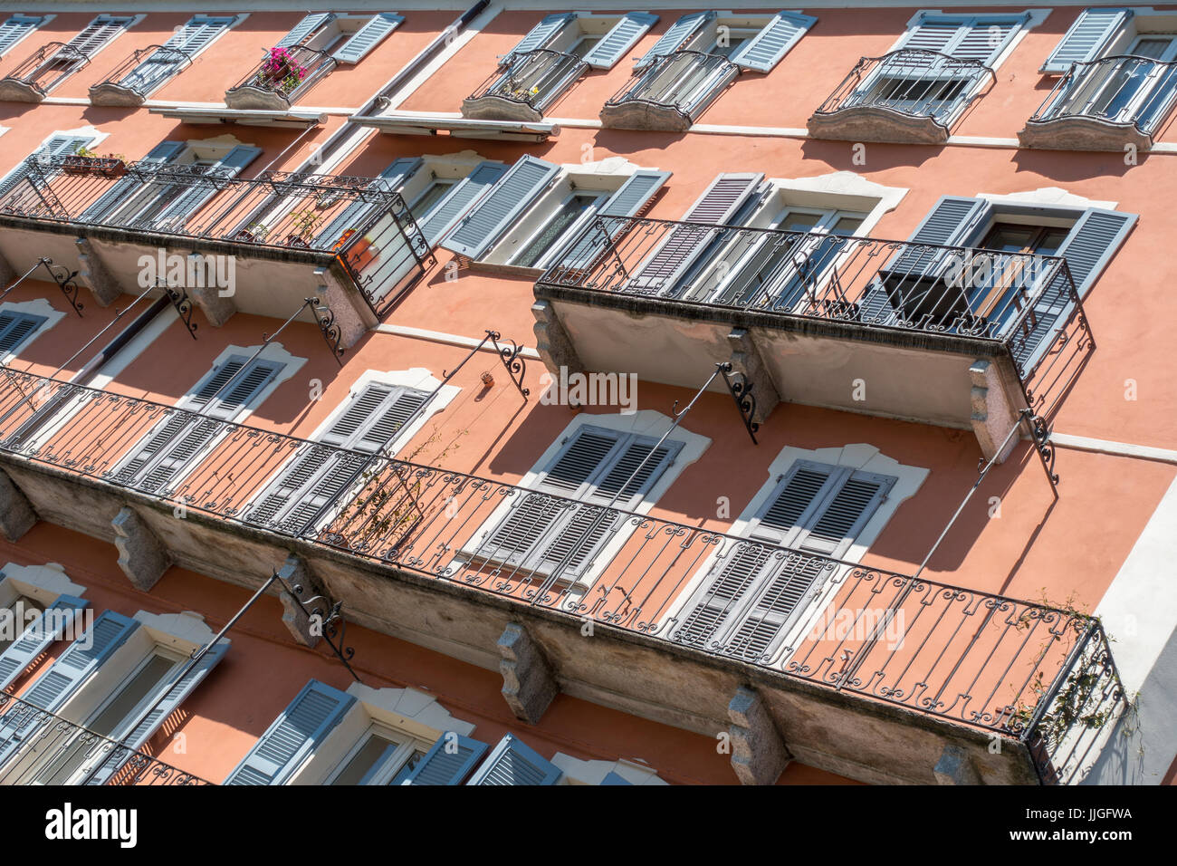 Fassade in Verbania, Italien Foto Stock