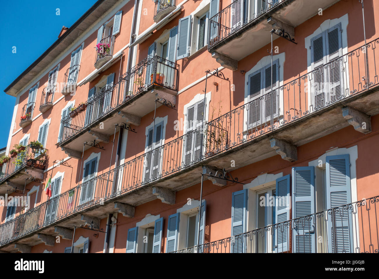 Fassade in Verbania, Italien Foto Stock