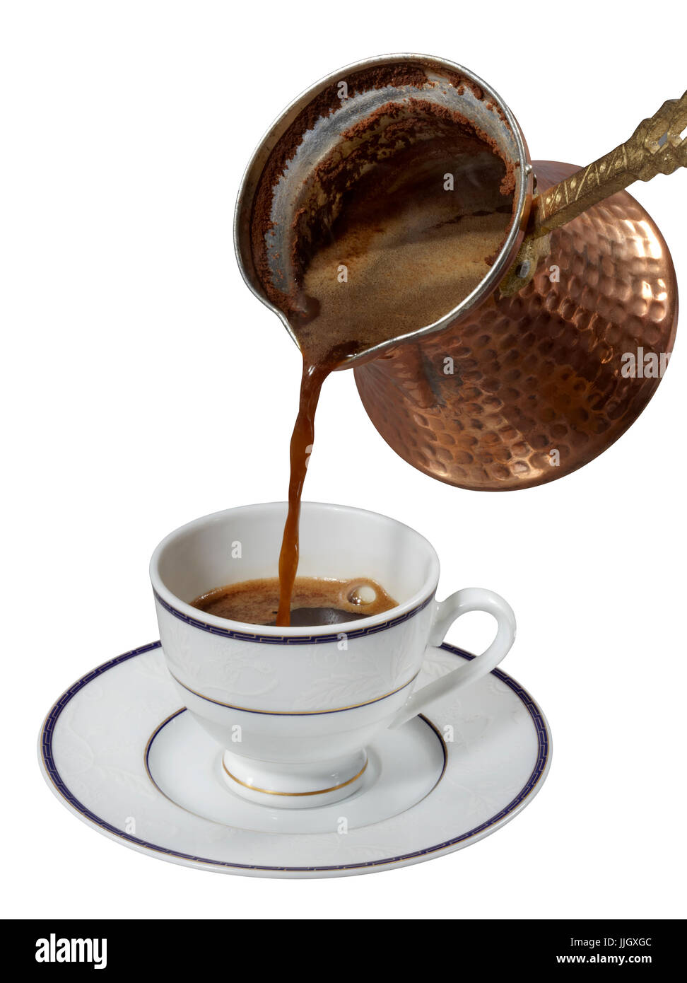 Versare il caffè turco Foto Stock