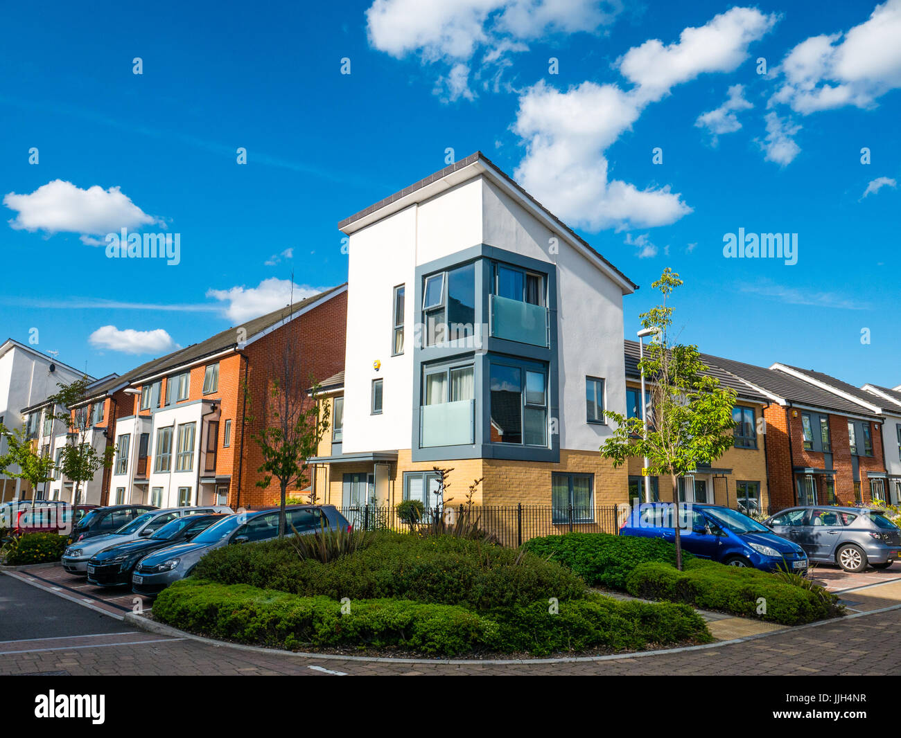 Kennett Isola Housing Development, Kennett Isola, Reading, Berkshire, Inghilterra Foto Stock