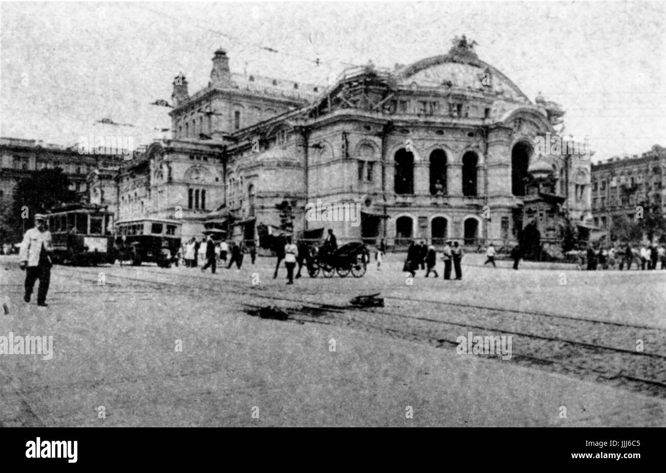 Kiev Opera House in Ucraina, prima della rivoluzione del 1917. Fotografia di B. Morris. Foto Stock