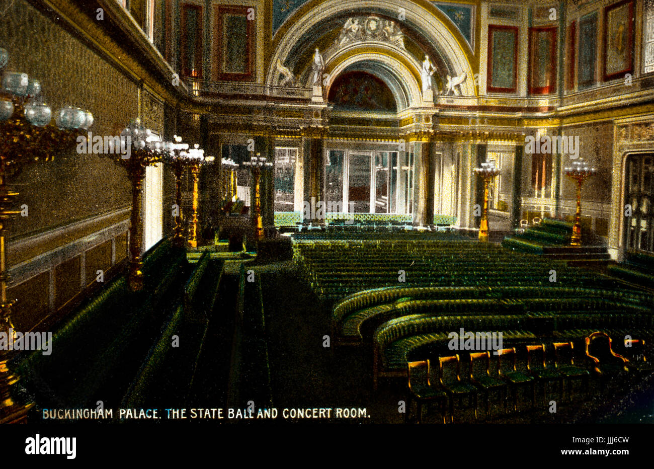 Londra - Buckingham Palace, interno: stato la sfera e la sala concerti. Fotografia di B. Morris. Foto Stock