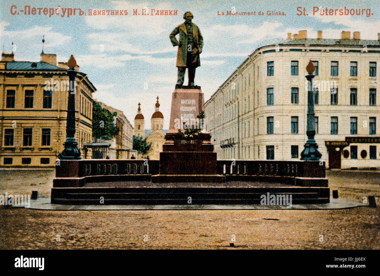 Glinka statua a San Pietroburgo, Russia, da Morris. Foto Stock