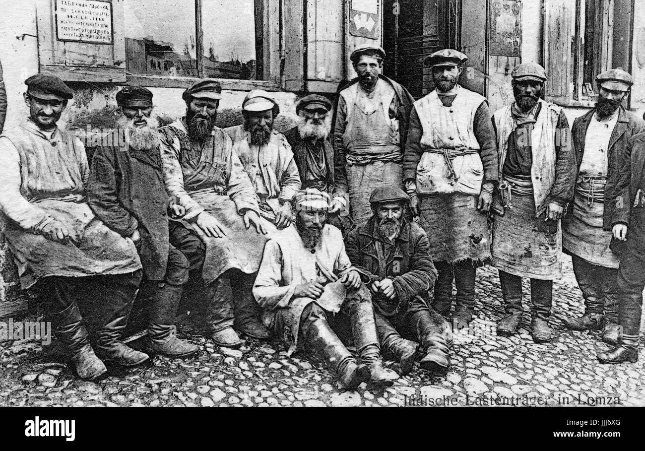 Russo / ebreo polacco facchini c. 1916 Foto Stock