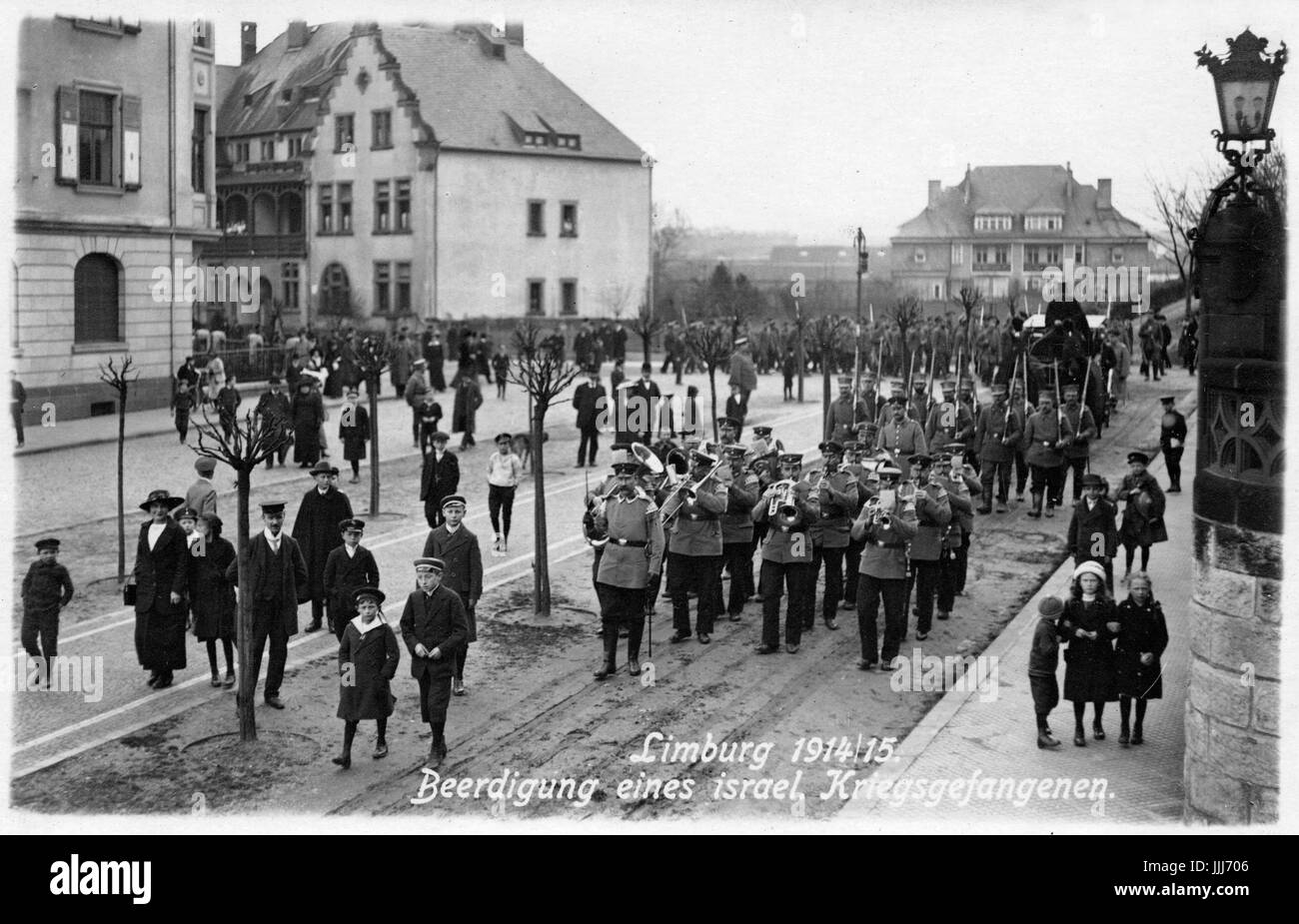 Funerale militare per il soldato ebraica nel Limburgo 1914/1915. In Olanda. Foto Stock