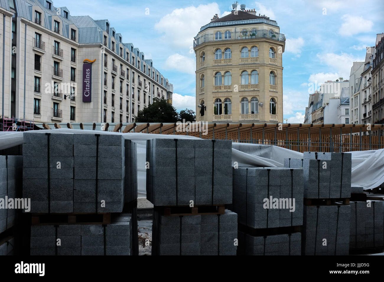 Julien Mattia / le Pictorium - attuazione del nuovo forum nel vecchio quartiere di Les Halles de Paris - 17/07/2017 - Francia / Ile-de-France (regione) / Parigi - attuazione del nuovo forum nel vecchio quartiere di Les Halles de Paris Foto Stock