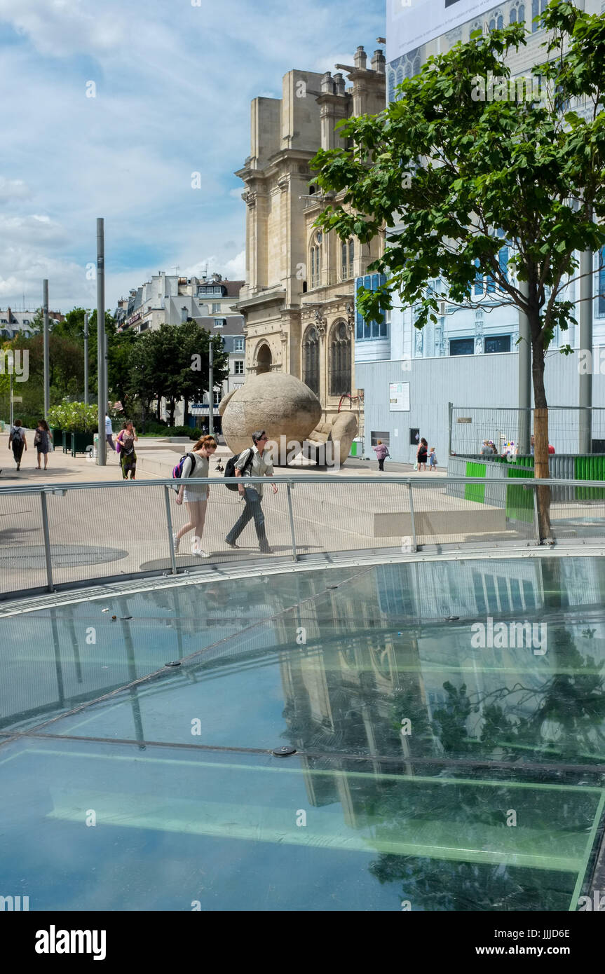Julien Mattia / le Pictorium - attuazione del nuovo forum nel vecchio quartiere di Les Halles de Paris - 17/07/2017 - Francia / Ile-de-France (regione) / Parigi - attuazione del nuovo forum nel vecchio quartiere di Les Halles de Paris Foto Stock
