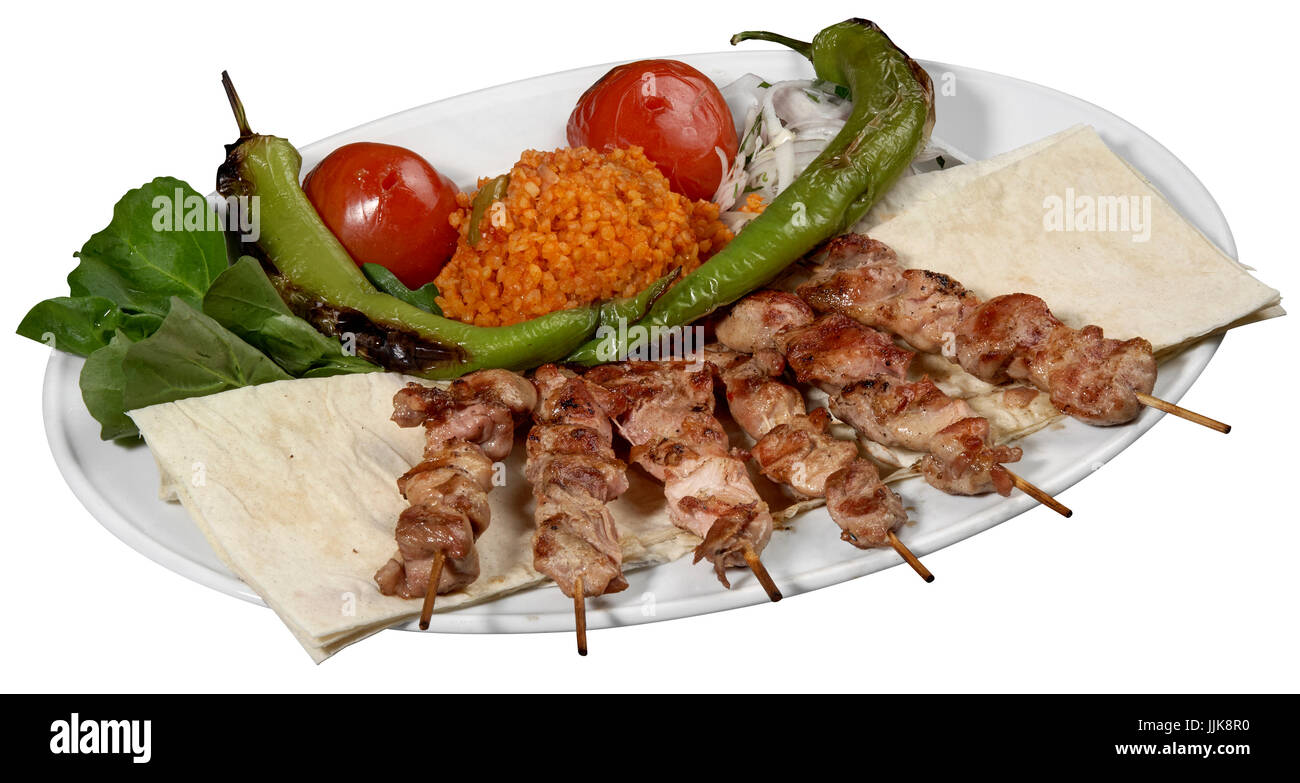 Pollo shish kebab, tavuk sis kebab Foto Stock