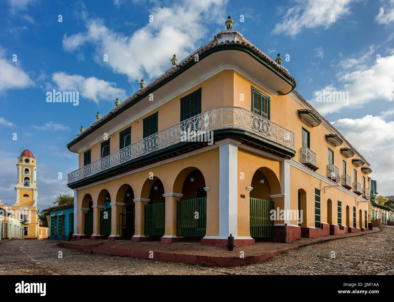 Il Museo Romantico è ospitato nella ex Palacio Brunet sulla PLAZA MAYOR - Trinidad, Cuba Foto Stock