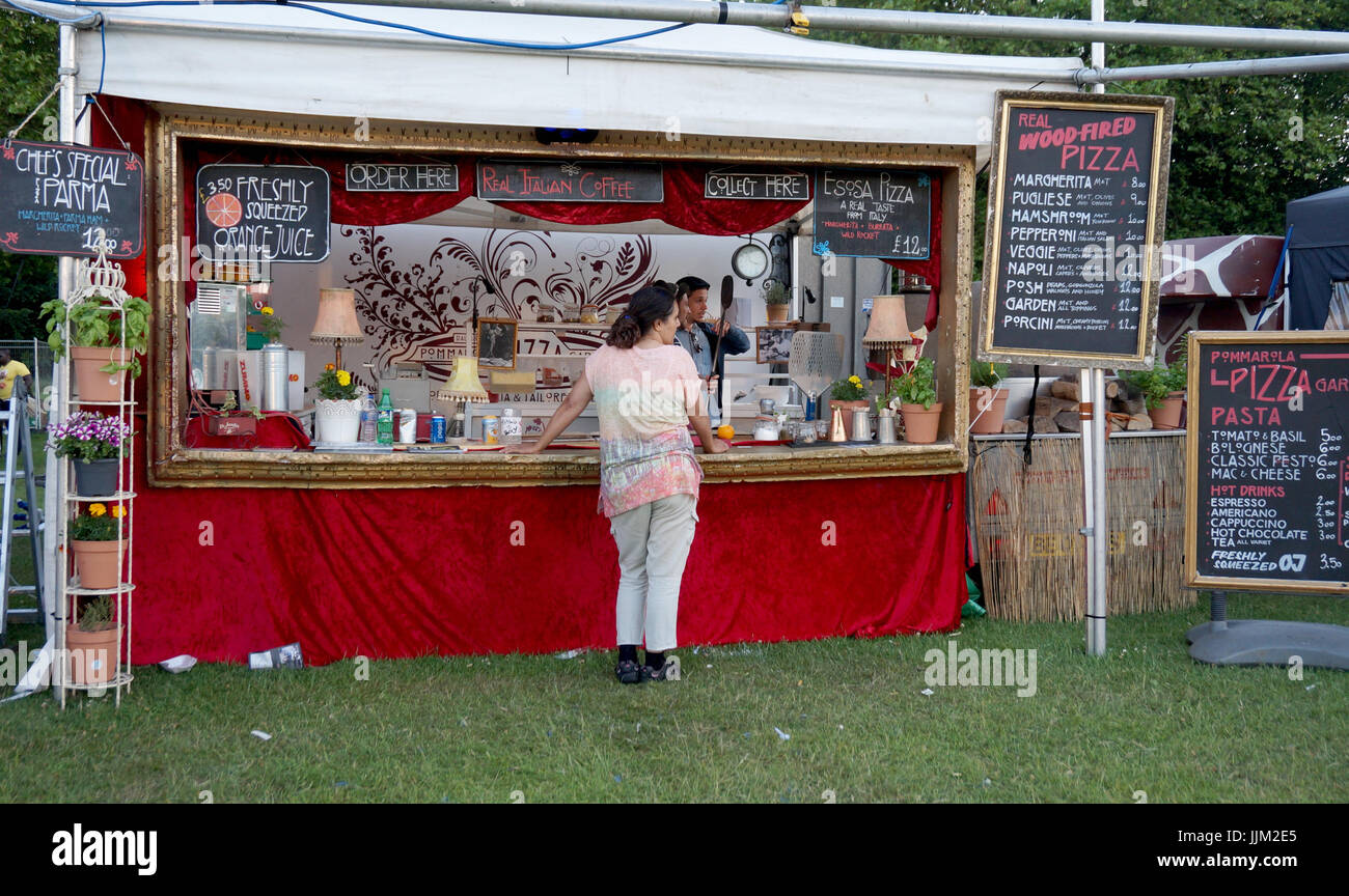 Pizzeria Mobile in Africa Oye, Sefton Park, Liverpool Foto Stock