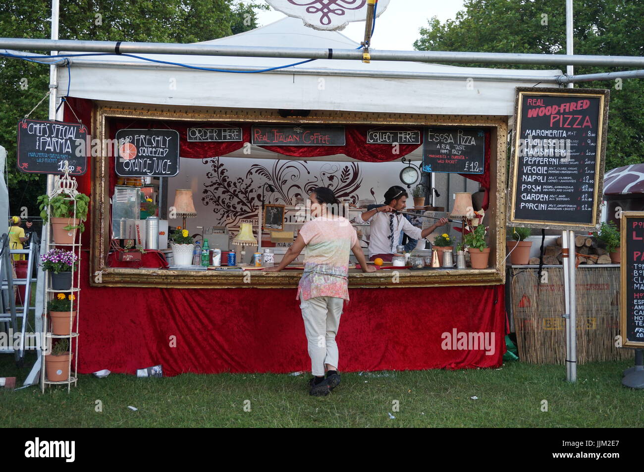 Pizzeria Mobile in Africa Oye, Sefton Park, Liverpool Foto Stock