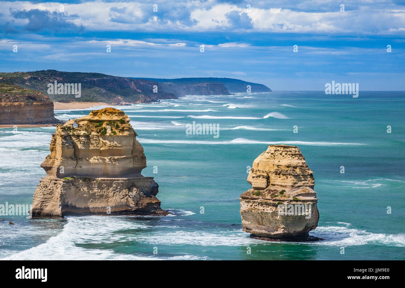 Australia, Victoria, Parco Nazionale di Port Campbell, Great Ocean Road, i dodici Apostoli Foto Stock