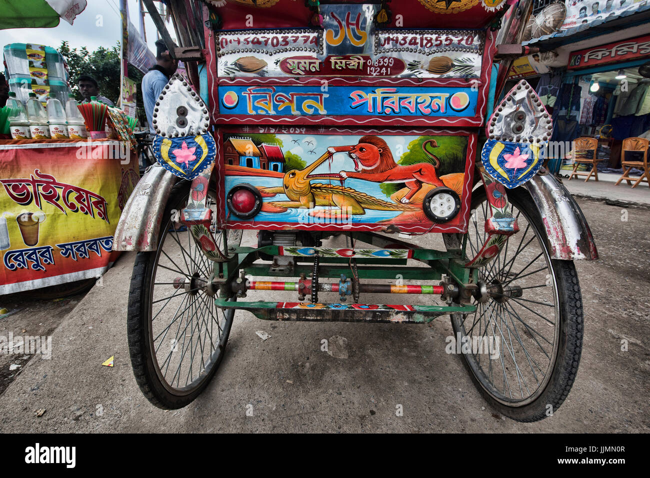 In rickshaw arte, Dhaka, Bangladesh Foto Stock