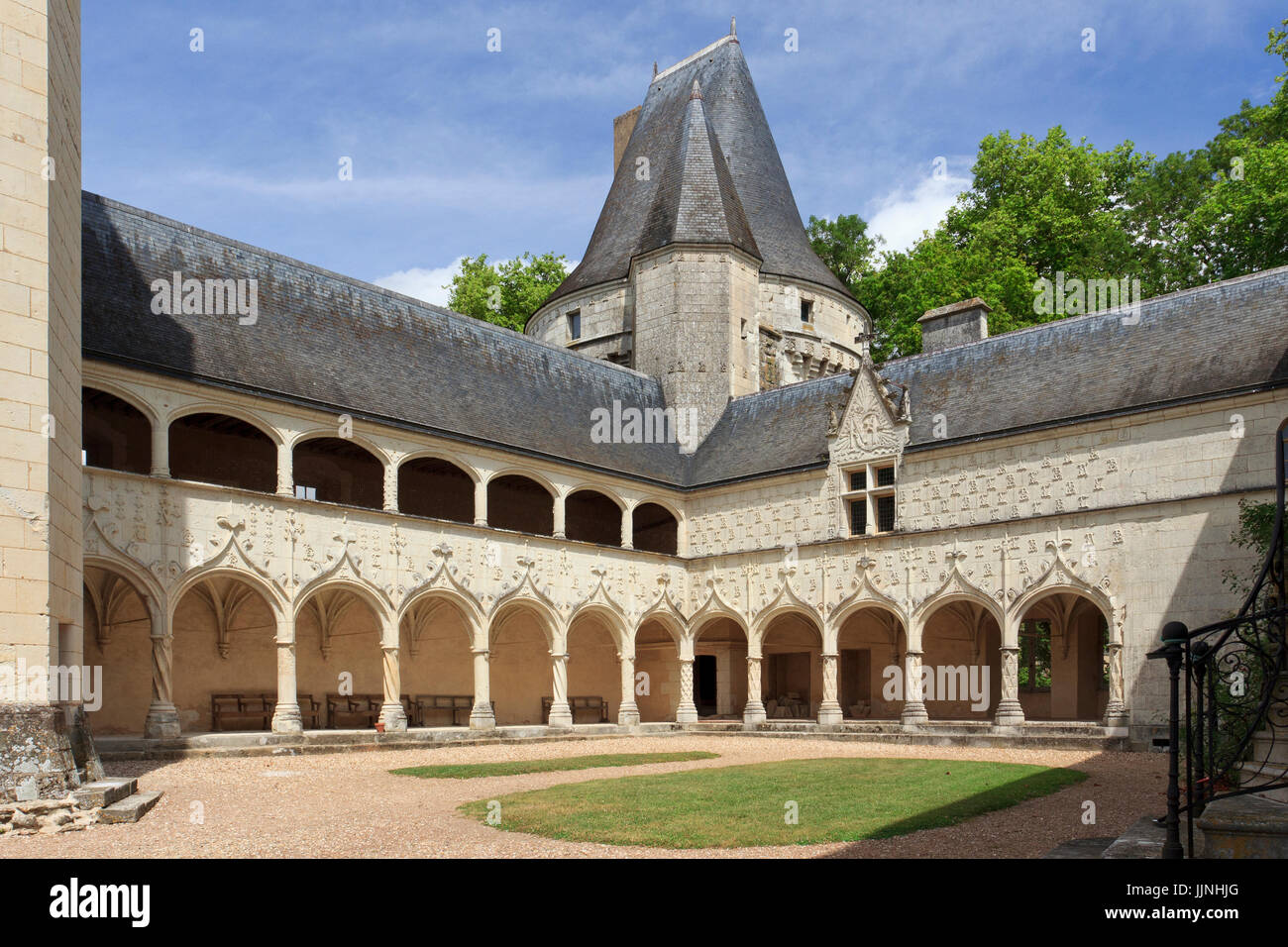 Francia, Indre (36), Argy, château d'Argy, Les Galeries renaissance // Francia, Indre, Argy, castello di Argy, il rinascimento lunga galleria Foto Stock