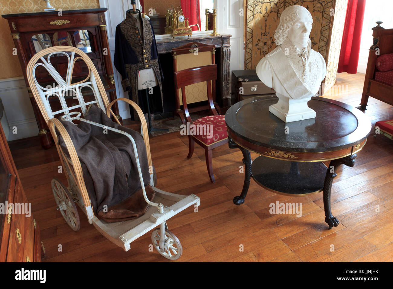 Francia, Indre (36), Valençay, le Château, la chambre du prince de Talleyrand // Francia, Indre, Valençay, il castello, la camera da letto del Principe degli alti Foto Stock