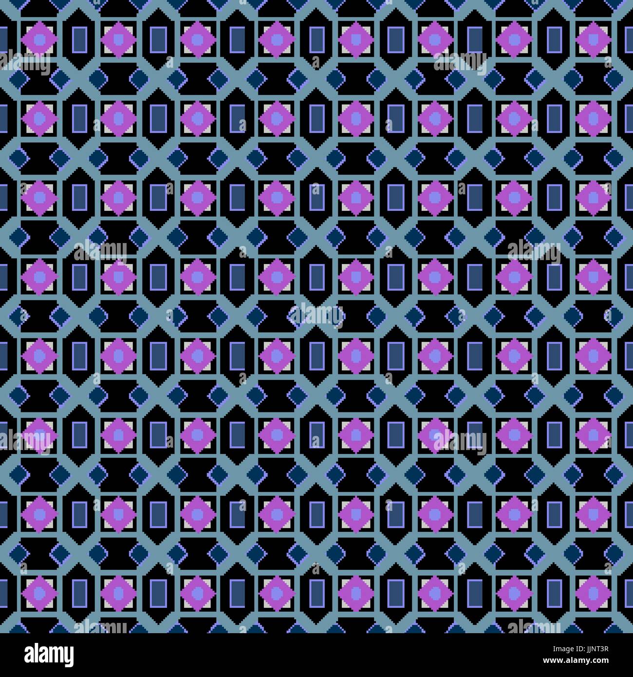 Nero e marmo viola perfetta tecnica di sfondo arabo Illustrazione Vettoriale