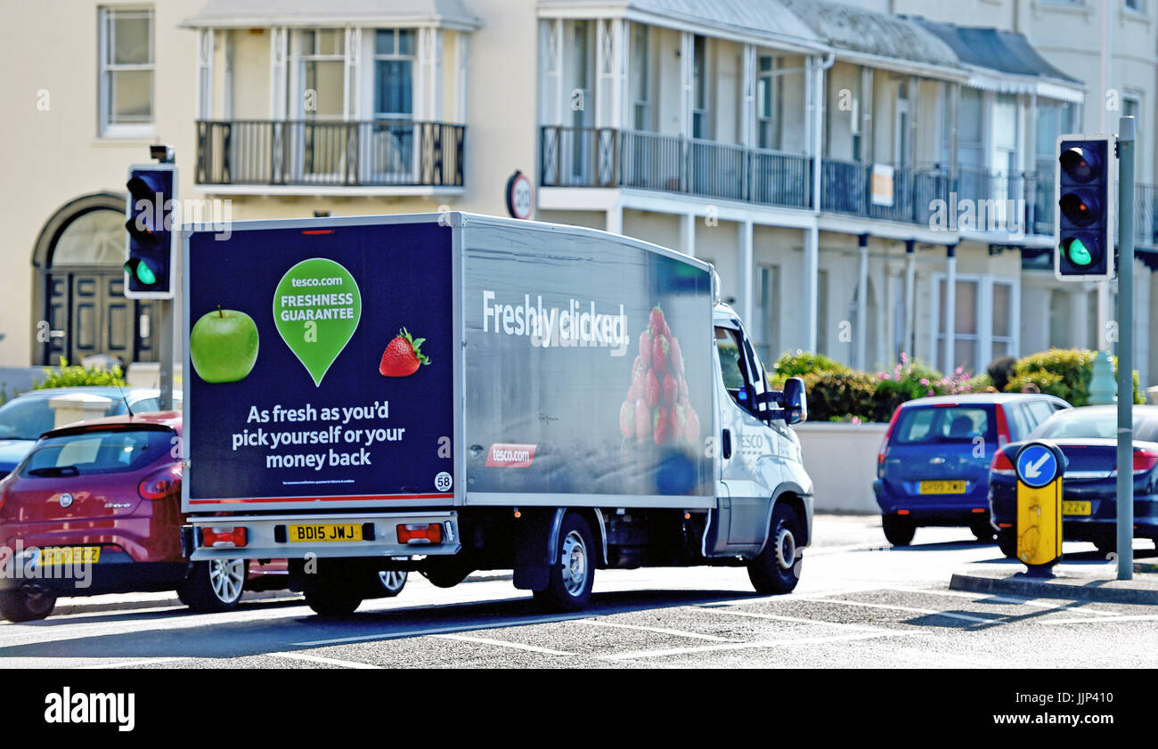 Tesco home delivery van a Brighton Regno Unito Foto Stock