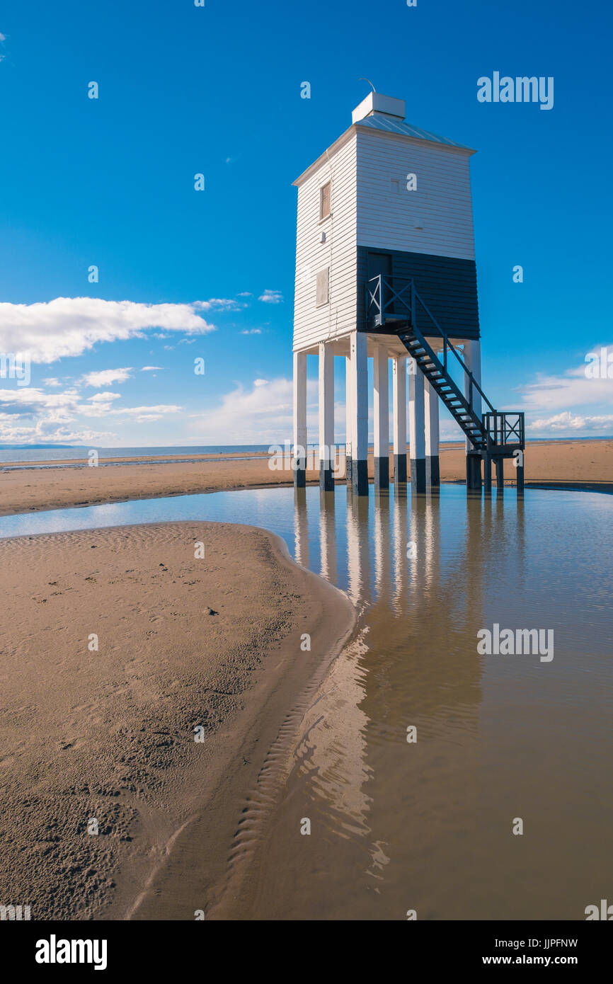 Una vista in direzione di Burnham on sea faro. Foto Stock