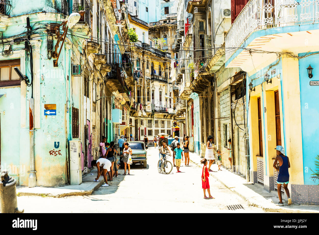 Havana street, strade Avana, Cuba strade, strade Cubane, città dell'Avana, Old Havana street, Habana Vieja street, l'Avana vecchia, strade, Avana, street, Foto Stock
