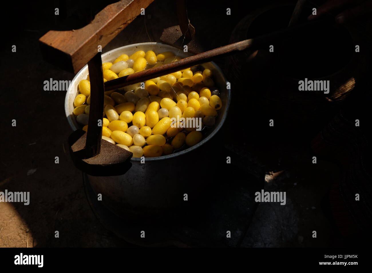 Messa a filo di seta Foto Stock