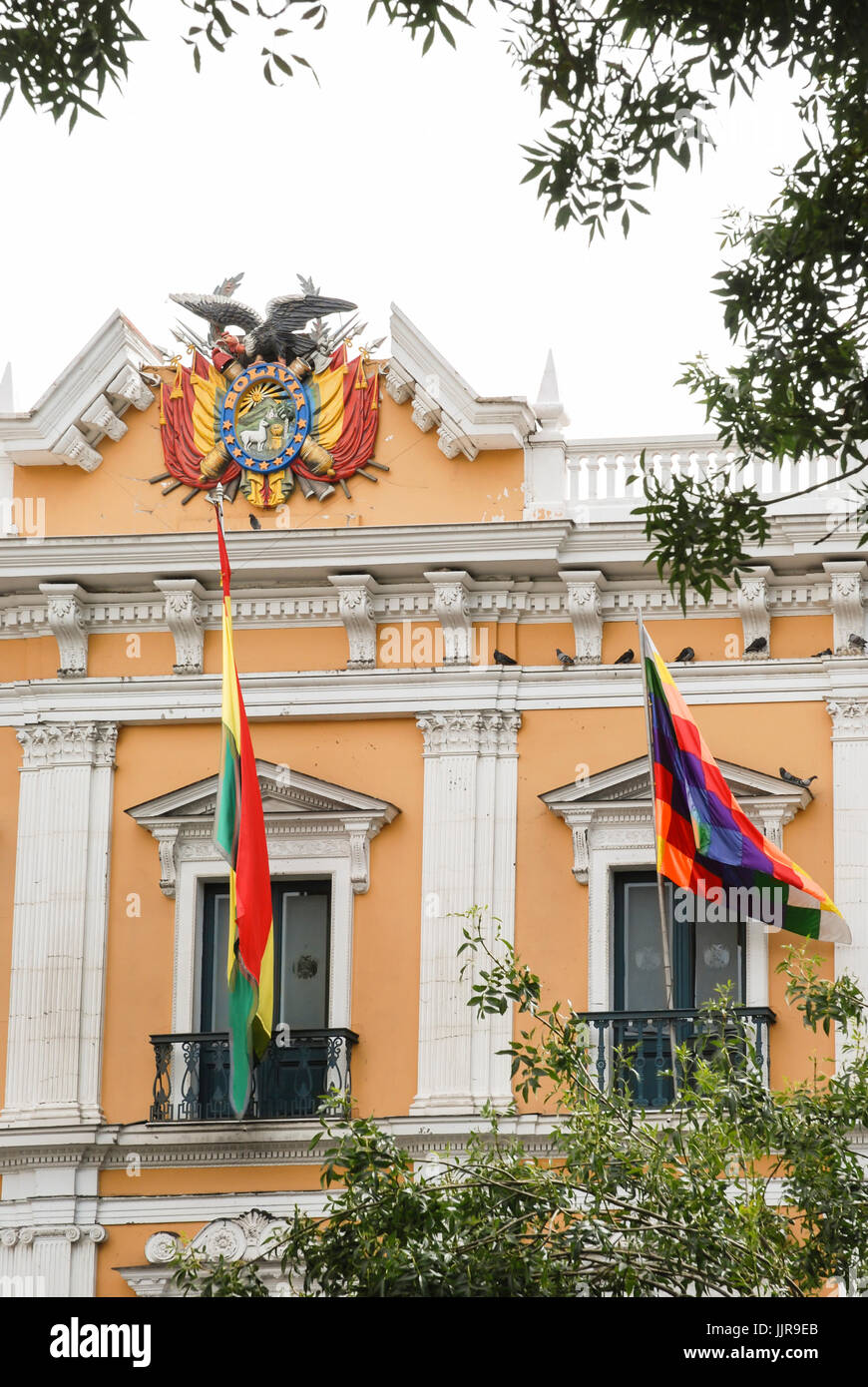 Il palazzo presidenziale (palazzo Quemado), La Paz, Bolivia, Sud America Foto Stock