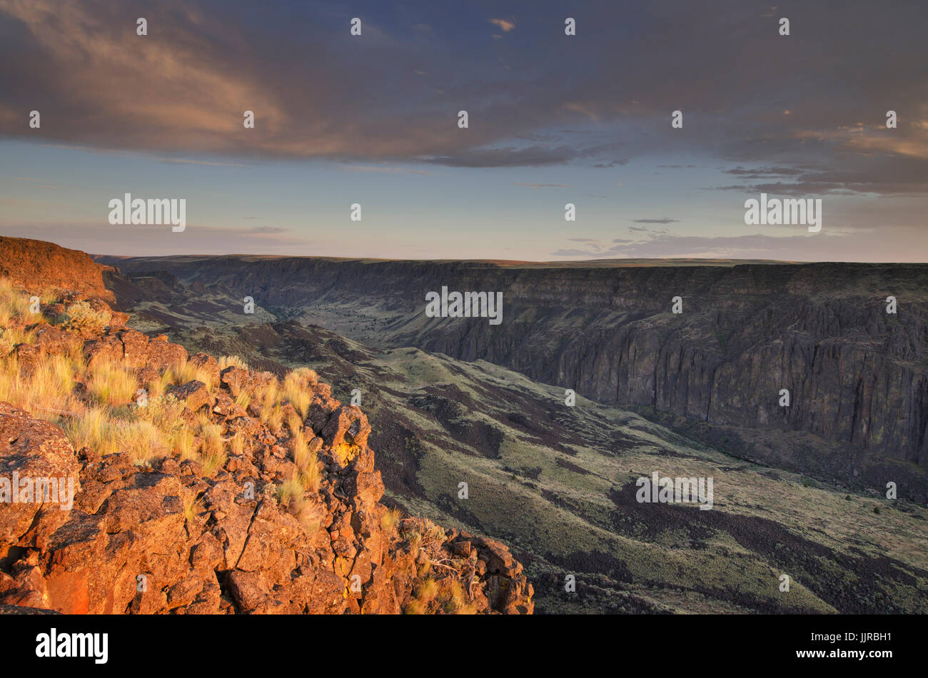 Owyhee River Canyon Sunset Oregon Foto Stock