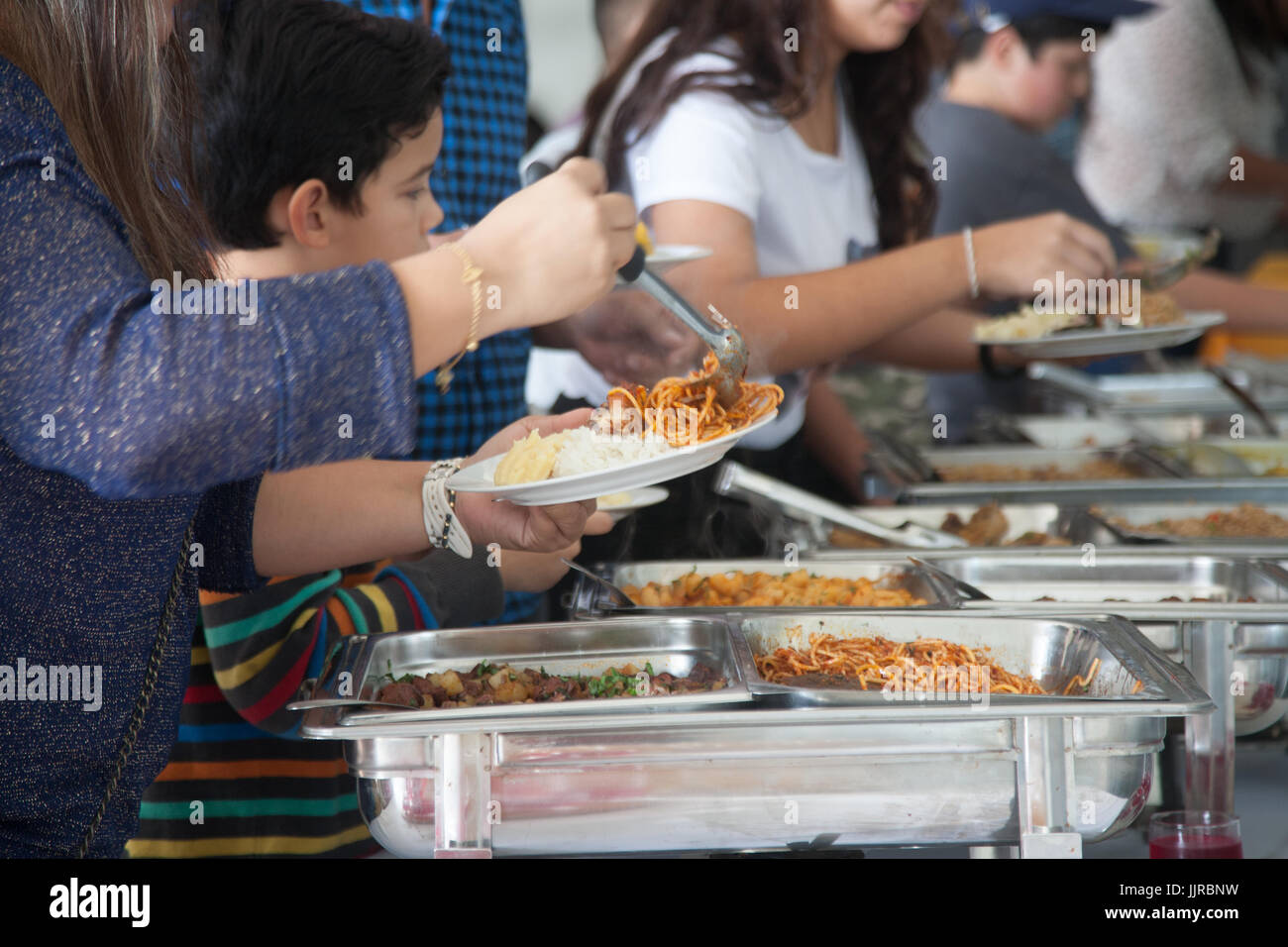 Lima è la capitale gastronomica del Sud America. La città offre più tutto quello che potete mangiare al buffet erano si può provare la vasta gamma di gastronomia peruviana Foto Stock
