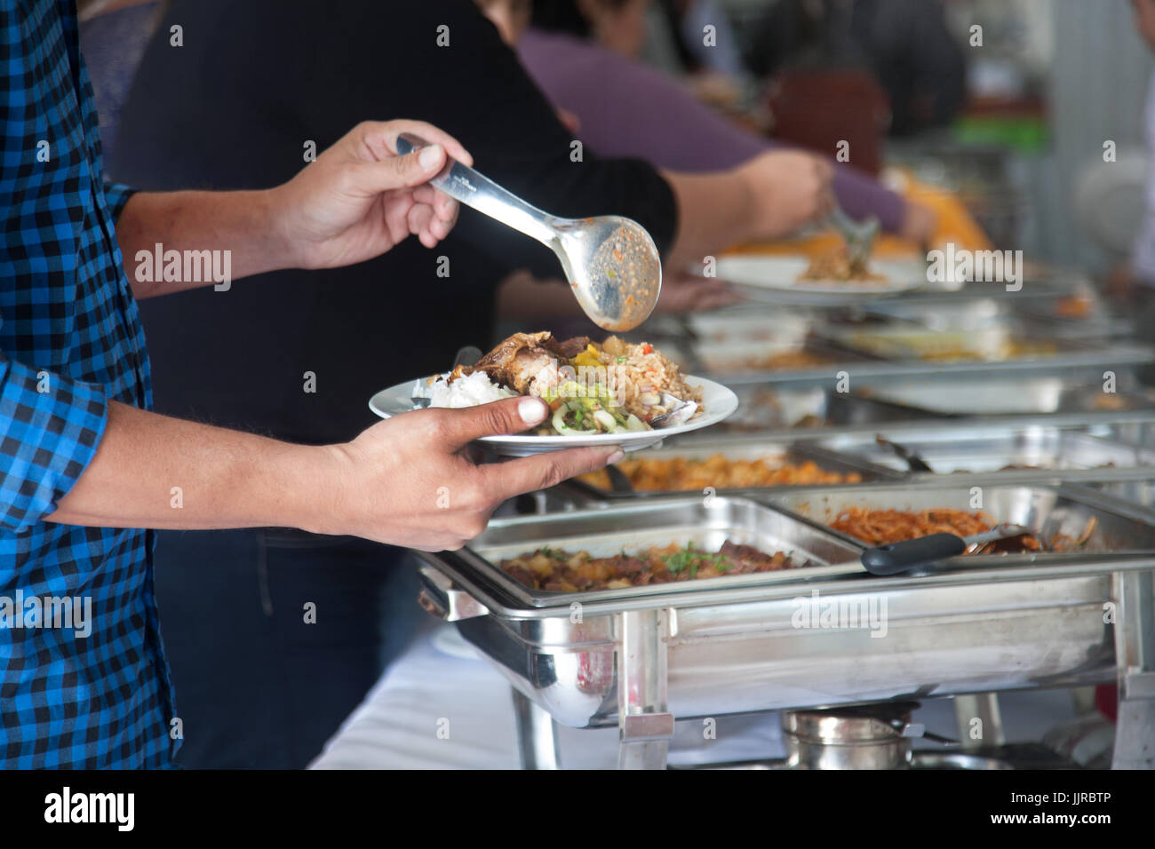 Lima è la capitale gastronomica del Sud America. La città offre più tutto quello che potete mangiare al buffet erano si può provare la vasta gamma di gastronomia peruviana Foto Stock